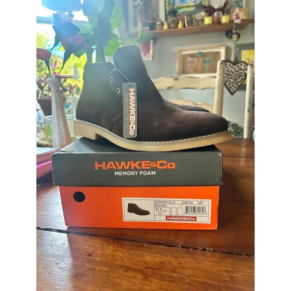 NIB Hawke & Co Springfield Brown Men’s Boots 10.5